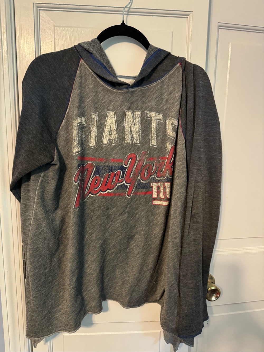 Vintage look New York Giants Sweatshirt Gray Raglan Crewneck NFL light pullover